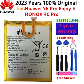 Новый Аккумулятор Телефона HB526379EBC Для Huawei Enjoy 5 Y6 Pro Honor 4C Pro Замена Аккумулятора Телефона 3,8 В 4000 мАч + Подарочные Инструменты + Наклейки
