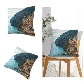 Наволочка для домашнего декора побережья Амальфи, Мягкая подушка для сиденья дивана в гостиной, наволочка для домашнего декора