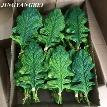 Искусственное растение из искусственной кожи, зеленые листья герберы, композиция 