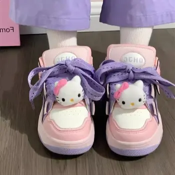 Miniso Sanrio Hellokitty Обувь для скейтбординга Студенческая Спортивная y2k Хлебная Обувь Tenis De Mujer zapatillas mujer