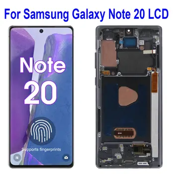 Note20 Экран для Samsung Galaxy Note 20 N980F ЖК-дисплей Сенсорный Экран с Рамкой в сборе ReplacementSupport S Pen Fingerprin