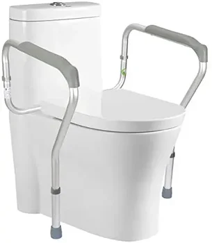 Горячая распродажа туалетная стойка для инвалидов и пожилых людей Простая установка с регулируемой шириной / высотой Защитной рамы для унитаза