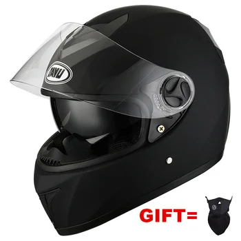В подарок Полнолицевой мотоциклетный шлем с двойными линзами Racing Casco Шлем Moto с двойными козырьками для взрослых