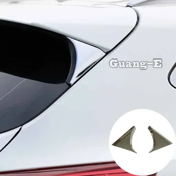 Автомобильный задний бампер ABS, хромированный задний спойлер, Боковая треугольная накладка на оконную рамку, накладка на молдинг, 2 шт. для Nissan Qashqai J11 2016 2017 2018