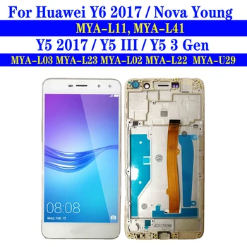 Y6 2017 ЖК-дисплей С Рамкой Для Huawei Y5 2017 Y5 III Сенсорный Экран дисплея Дигитайзер В сборе MYA-L03 MYA-L23 MYA-L02 MYA-L22 MYA-L11