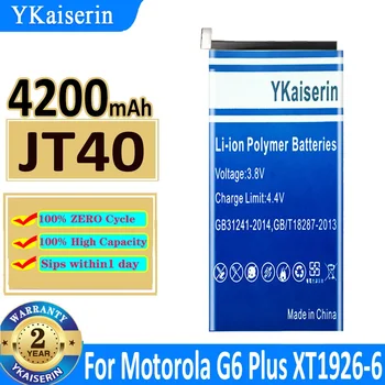 4200 мАч YKaiserin Аккумулятор JT40 для Motorola Moto G6 Plus G6Plus XT1926-6 XT1926-7 Новый Bateria + Трек-код