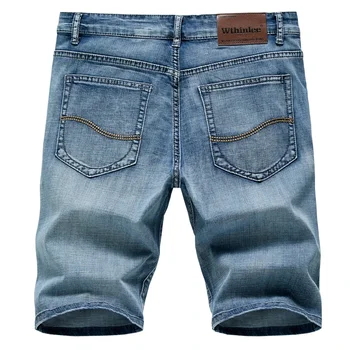 2023 Летние Новые мужские джинсовые шорты, Классические черные Синие Модные тонкие деловые Повседневные джинсовые шорты, Мужской бренд